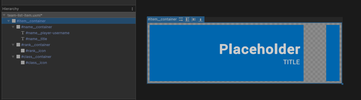 Создание визуального дерева в UI Builder.