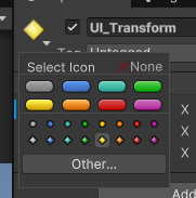 Установить значок для UI_Transform