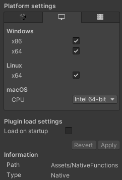 Настройки импорта плагина для файлов C++