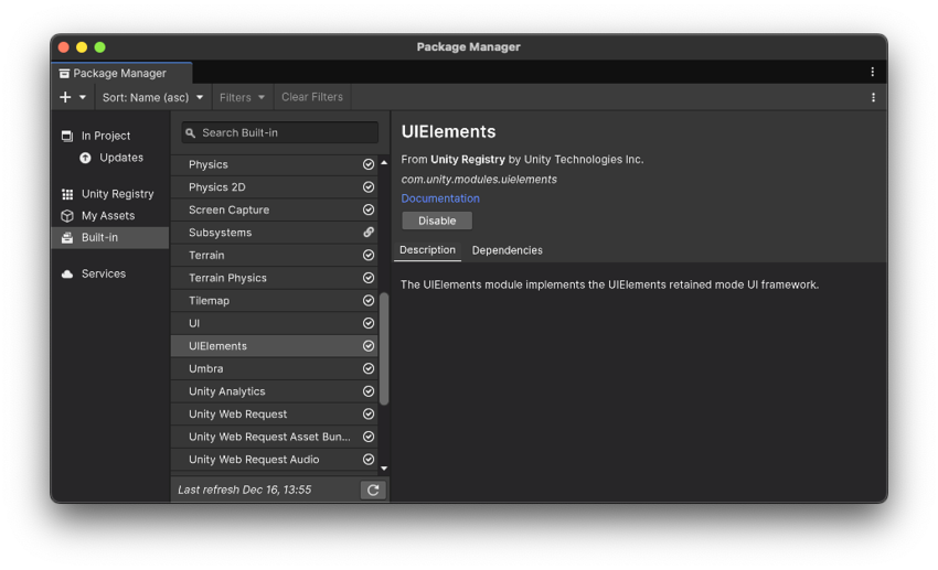 UIElements — это пространство имен для UI Toolkit, UI Builder и их функций, все из которых теперь включены в Unity 6.