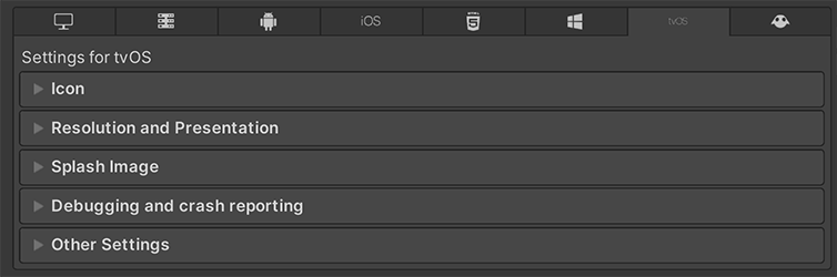 tvOS Настройки Игрока