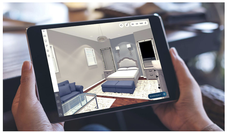 Фронт-энд 3D Room Designer, встроенный в HTML и JavaScript, взаимодействует с Unity Web Player через внешние вызовы Javascript