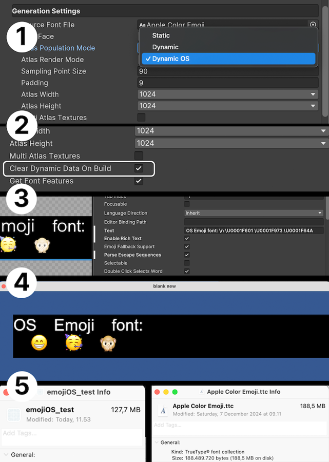 Пример использования эмоджи OS с шрифтом Apple Emoji