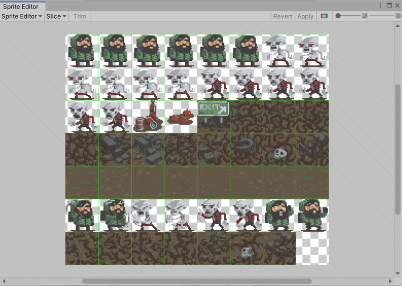 Покадровая анимация в редакторе Sprite