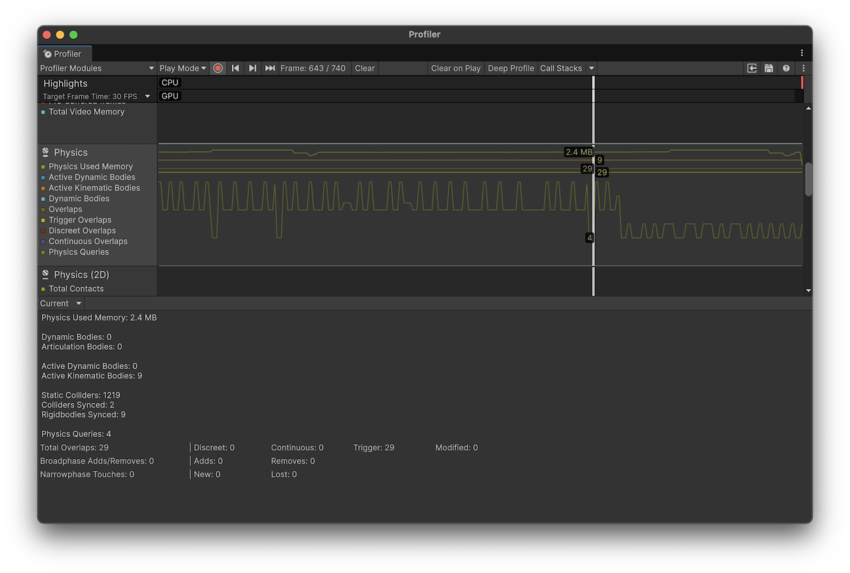 Физика Profiler модуль