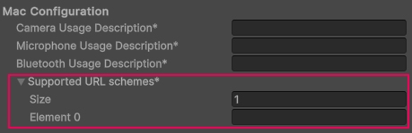 Поддержка URL схемы настройки для macOS.