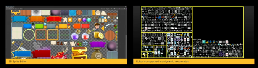 Образец Dragon Crashers использует 2D Sprite Atlas.