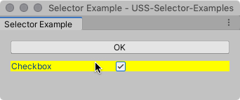 Окно Unity Editor с кнопкой OK и желтым выделенным флажком с курсором мыши на нем.