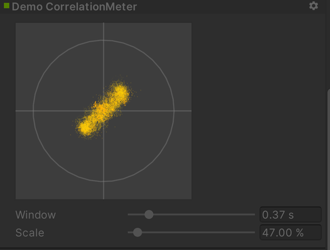 Настраиваемый GUI плагина CorrelationMeter.