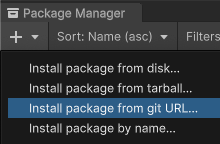 Установка пакета с кнопки git URL