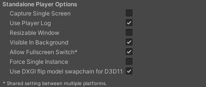 Настройки игрока для настольных платформ