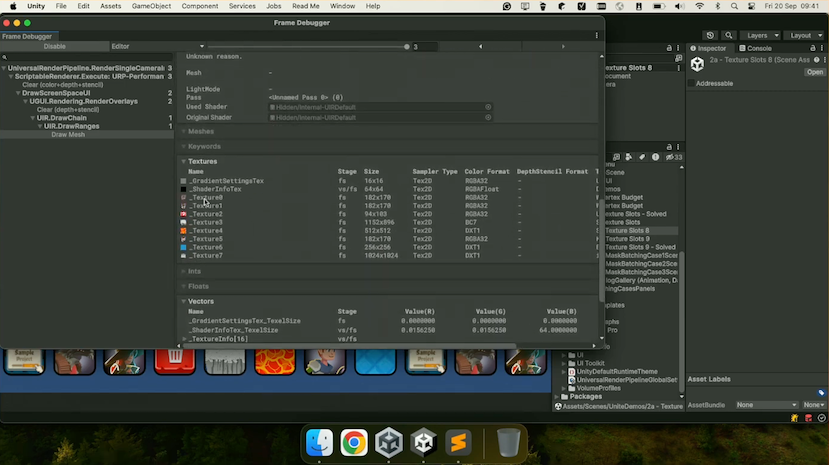 Uber shader рендируется как один draw call.